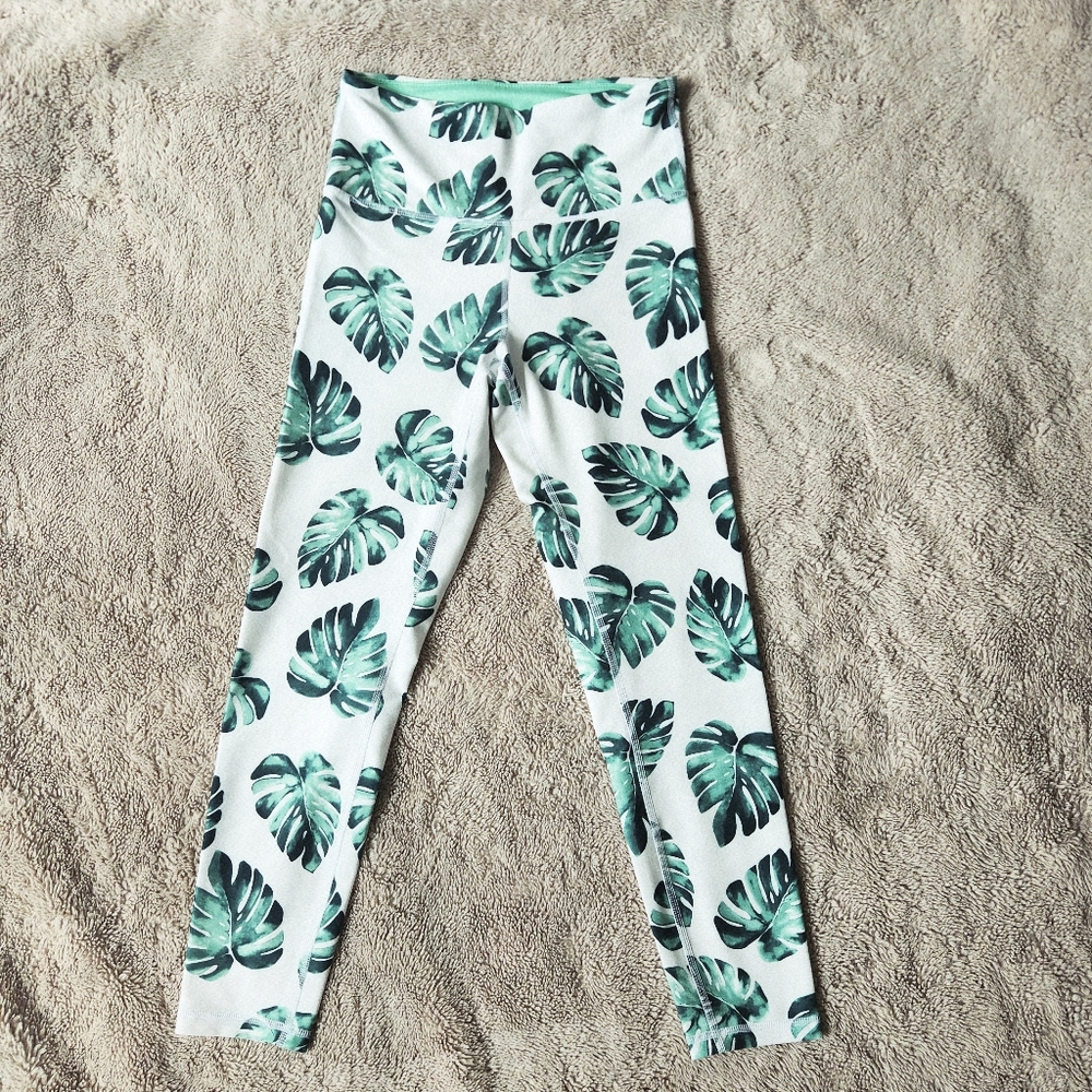 Palm Leaf Print 7/8 Leggings